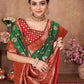 Rajwada Green Woven Banarasi Silk Saree With Unstitched Blouse For Women