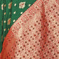 Rajwada Green Woven Banarasi Silk Saree With Unstitched Blouse For Women