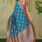 Rajwada Blue Woven Banarasi Silk Saree With unstitched Blouse For Women