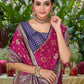 Rajwada Purple Woven Banarasi Silk Saree With Unstitched Blouse For Women