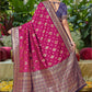 Rajwada Purple Woven Banarasi Silk Saree With Unstitched Blouse For Women