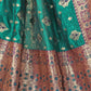 Rajwada Teal Woven Banarasi Silk Saree With Unstitched Blouse For Women