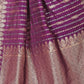 Rajwada Purple Woven Banarasi Silk Saree With Unstitched Blouse For Women