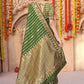 Rajwada Green Woven Banarasi Silk Saree With Unstitched Blouse For Women