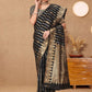 Rajwada Black Woven Banarasi Silk Saree With Unstitched Blouse For Women