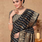 Rajwada Black Woven Banarasi Silk Saree With Unstitched Blouse For Women