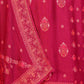 Rajwada Red Embroidered Viscose Semi Stitched Kurta Set For Women