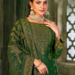 Rajwada Green Embroidered Viscose Semi Stitched Kurta Set For Women