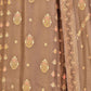 Rajwada Beige Embroidered Viscose Semi Stitched Kurta Set For Women