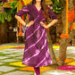 Rajwada Purple Printed Cotton Stitched Kurta Set For Women