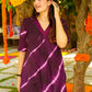 Rajwada Purple Printed Cotton Stitched Kurta Set For Women