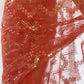 Rajwada Orange Net Embroidered Saree With Unstitched Blouse For Women