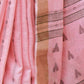Rajwada Light Pink Woven Saree With Unstitched Blouse For Women