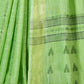 Rajwada Green Woven Saree With Unstitched Blouse For Women