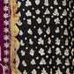Rajwada Black Georgette Embroidered Semi Stitched Kurta Set For Women