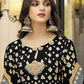 Rajwada Black Georgette Embroidered Semi Stitched Kurta Set For Women