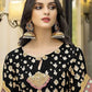 Rajwada Black Georgette Embroidered Semi Stitched Kurta Set For Women