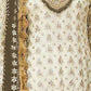 Rajwada Cream Georgette Embroidered Semi Stitched Kurta Set For Women