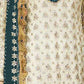 Rajwada Cream Georgette Embroidered Semi Stitched Kurta Set For Women