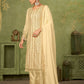 Rajwada Beige Georgette Embellished Semi Stitched Kurta Set For Women