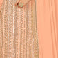 Rajwada Peach Georgette Embellished Semi Stitched Kurta Set For Women