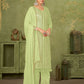 Rajwada Green Georgette Embellished Semi Stitched Kurta Set For Women