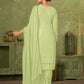 Rajwada Green Georgette Embellished Semi Stitched Kurta Set For Women
