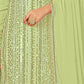 Rajwada Green Georgette Embellished Semi Stitched Kurta Set For Women
