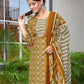 Rajwada Mustard Cotton Blend Printed Stiched Kurta Set For Women