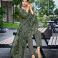 Rajwada Bottle Green Cotton Blend Printed Stiched Kurta Set For Women