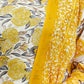 Rajwada Yellow Cotton Blend Printed Stiched Kurta Set For Women
