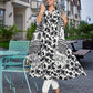 Rajwada Black & White Viscose Printed Stiched Kurta Set For Women