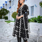 Rajwada Black Viscose Embroidered Stiched Kurta Set For Women
