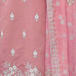 Rajwada Mauve Silk Blend Embroidered Stiched Kurta Set For Women