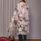 Rajwada White & Black Cotton Blend Printed Stiched Kurta Set For Women