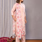 Rajwada Pink Silk Blend Embroidered Stiched Kurta Set For Women