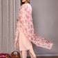 Rajwada Pink Silk Blend Embroidered Stiched Kurta Set For Women