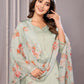 Rajwada Light Green Silk Blend Embroidered Stiched Kurta Set For Women