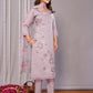 Rajwada Lavender Silk Blend Embroidered Stiched Kurta Set For Women
