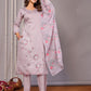 Rajwada Lavender Silk Blend Embroidered Stiched Kurta Set For Women