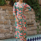 Rajwada Green Viscose Printed Stiched Kurta Set For Women