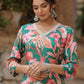 Rajwada Green Viscose Printed Stiched Kurta Set For Women