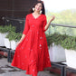 Rajwada Red Viscose Embroidered Stiched Kurta Set For Women