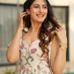 Rajwada White Cotton Blend Digital Floral Printed Stitched Gown For Women