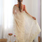 Rajwada Off White Organza Embroidered Saree For Women