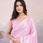 Rajwada Pink Organza Embroidered Saree For Women