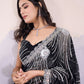 Rajwada Black Organza Embroidered Saree For Women