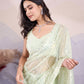 Rajwada Light Green Organza Embroidered Saree For Women