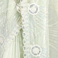 Rajwada Light Green Organza Embroidered Saree For Women