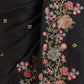 Rajwada Black Silk Blend Embroidered Saree For Women